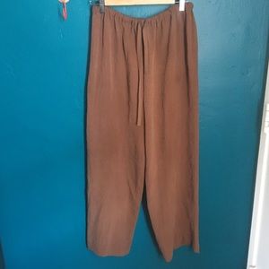 Clio Vintage Brown Silk lounge pants
